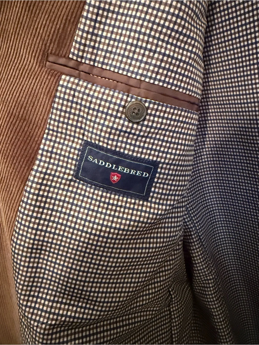 Saddlebred Brown Corduroy Sport Coat